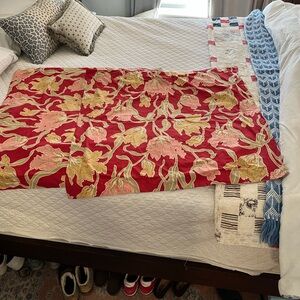 Pottery Barn Parrot Tulip set of Euro Shams